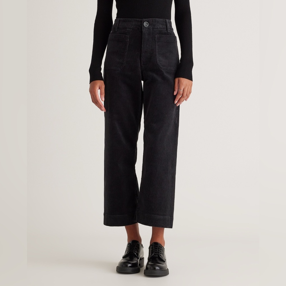 Quince Black Wide Leg Pants